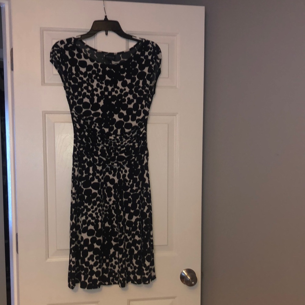 Enfocus Studio Black and White Midi Dress